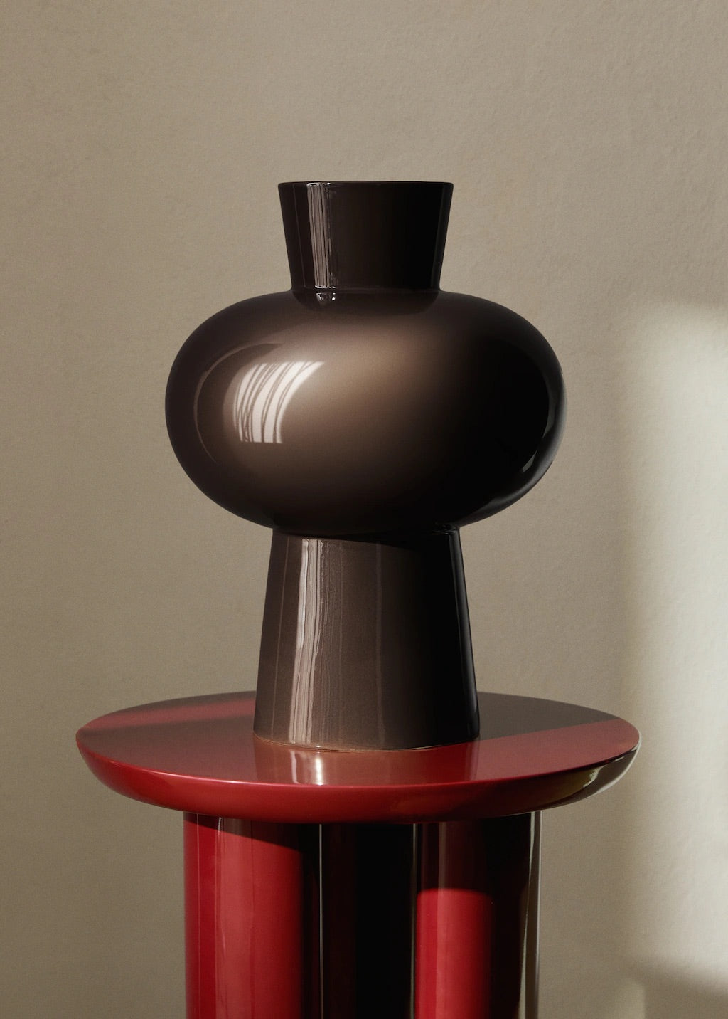 Vase, stoneware, glossy enamel finish