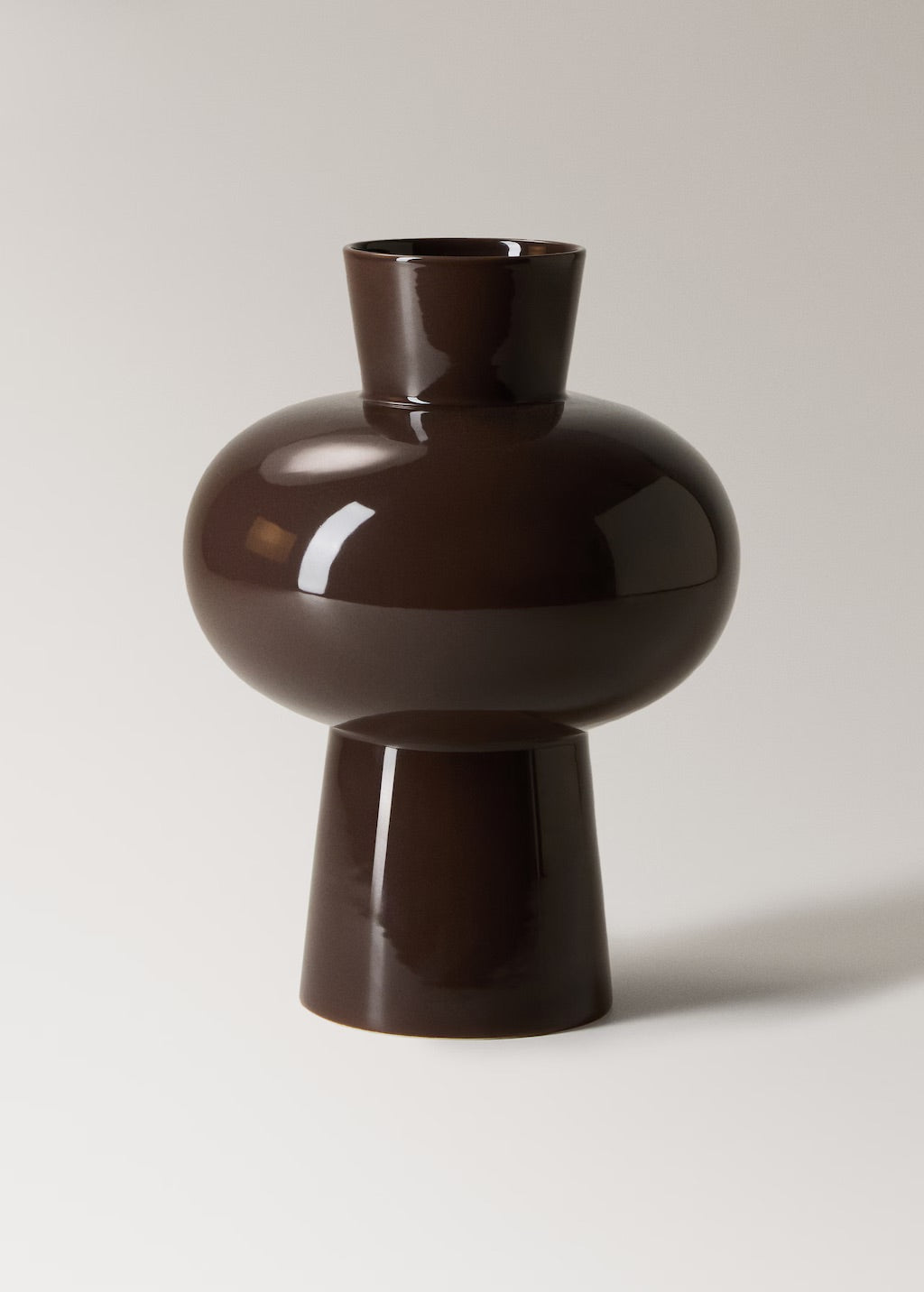 Vase, stoneware, glossy enamel finish