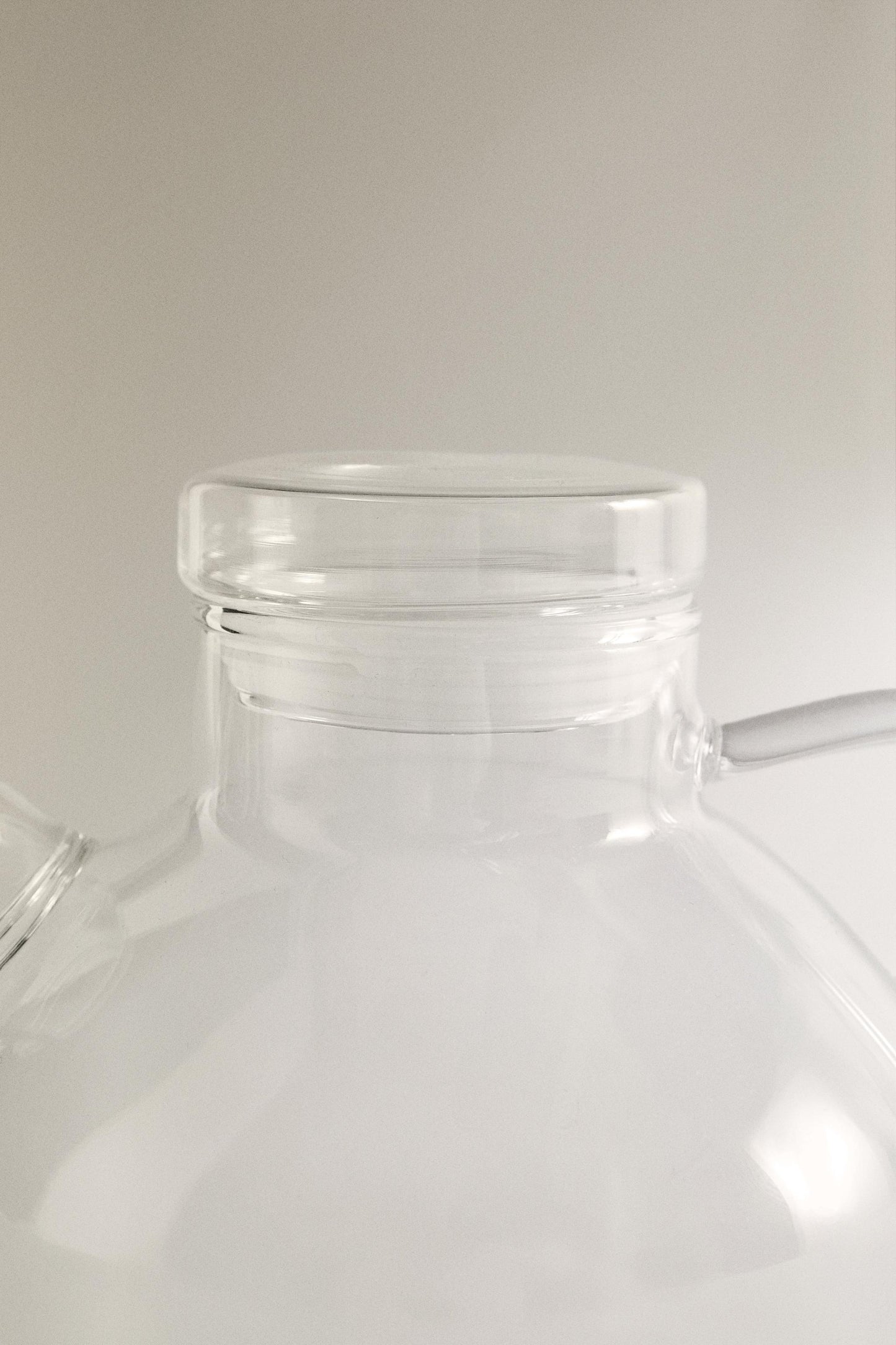Drinkware, pitcher, borosilicate glass, side handle