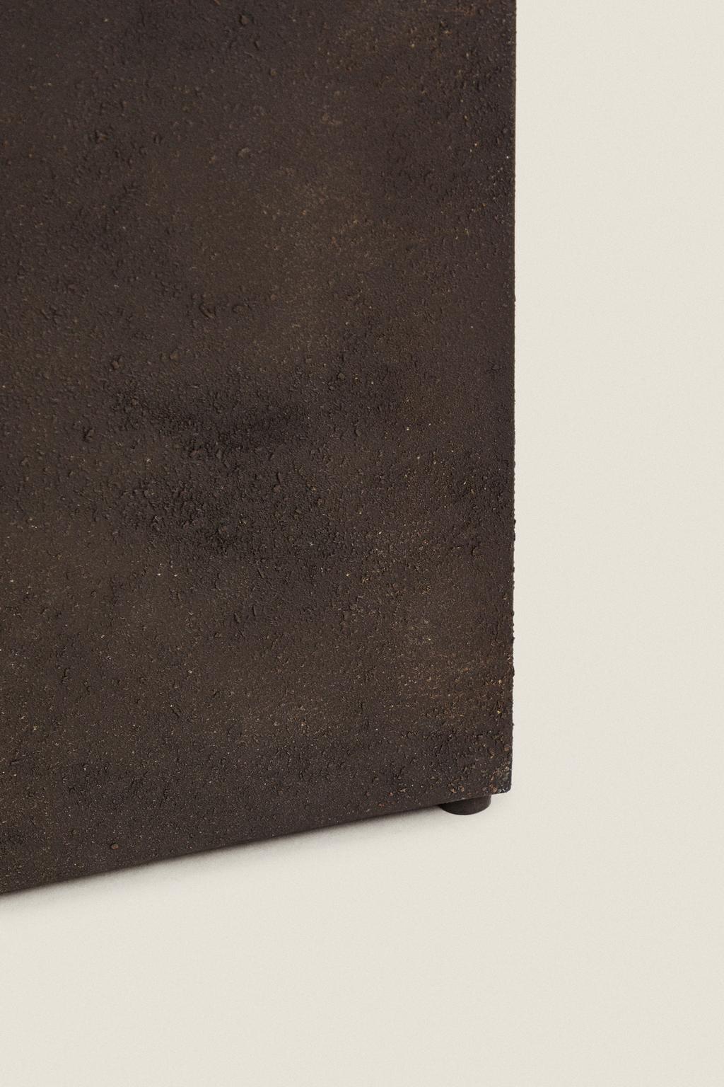 Accent table, pedestal shape, metal, tall, 33.5"