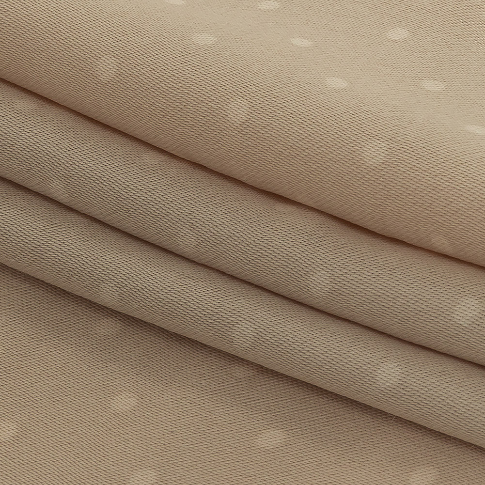 Fabric, viscose twill, pink tint polka dots