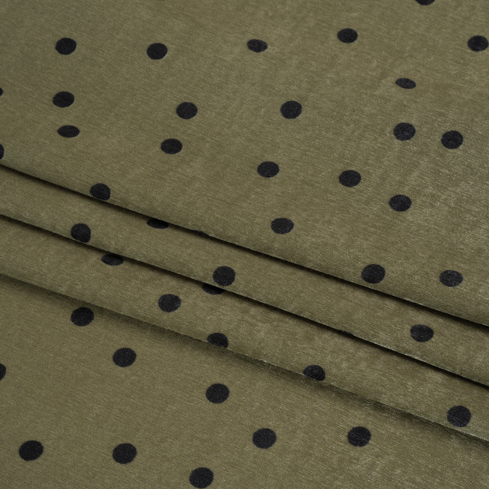 Fabric, polyester crepe, darling dots