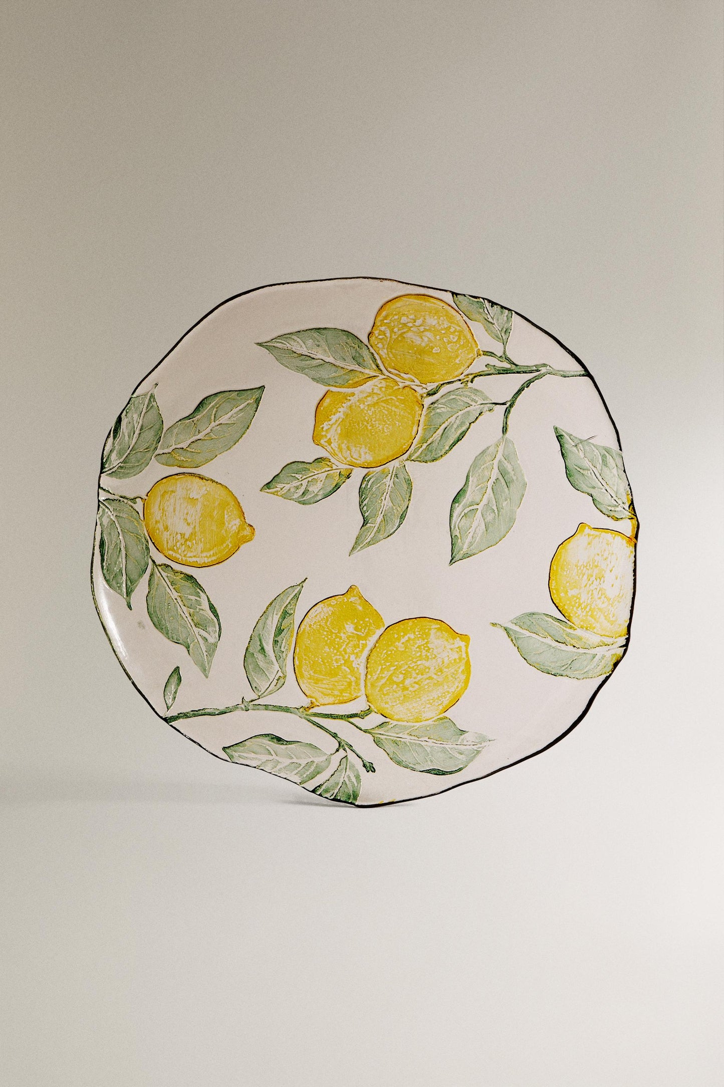 Serveware, dessert plate, glass, lemon, 11in