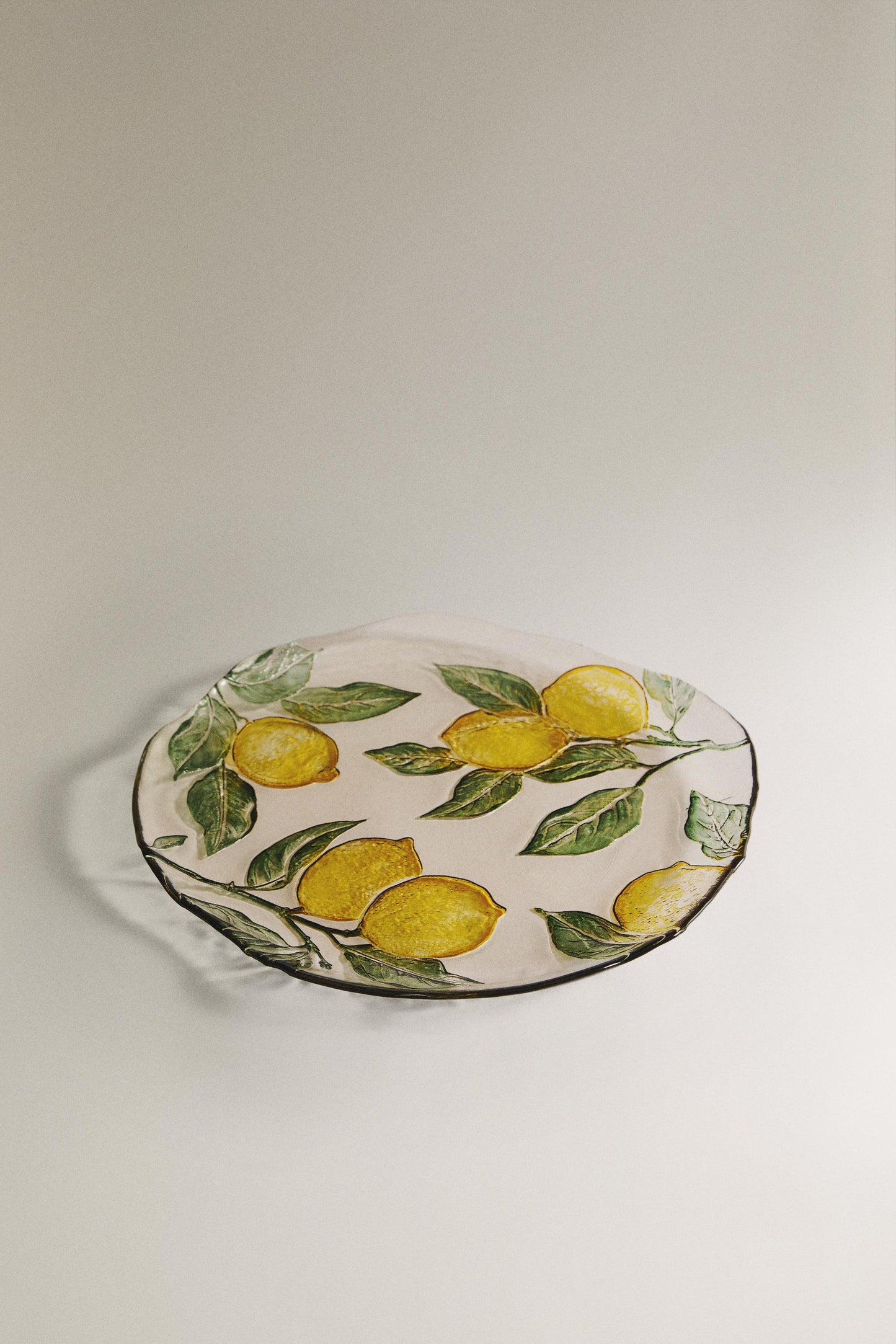 Serveware, dessert plate, glass, lemon, 11in