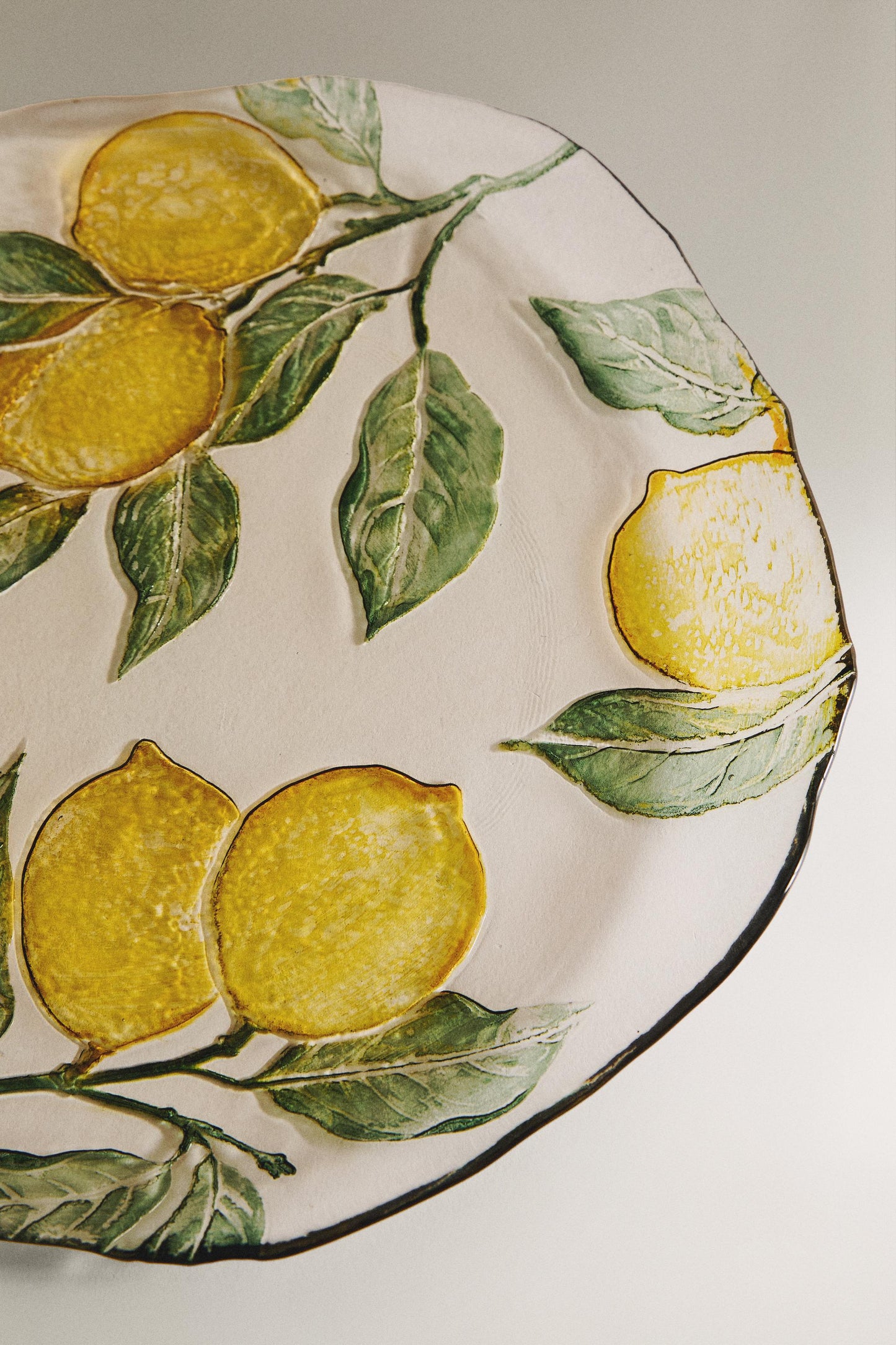 Serveware, dessert plate, glass, lemon, 11in