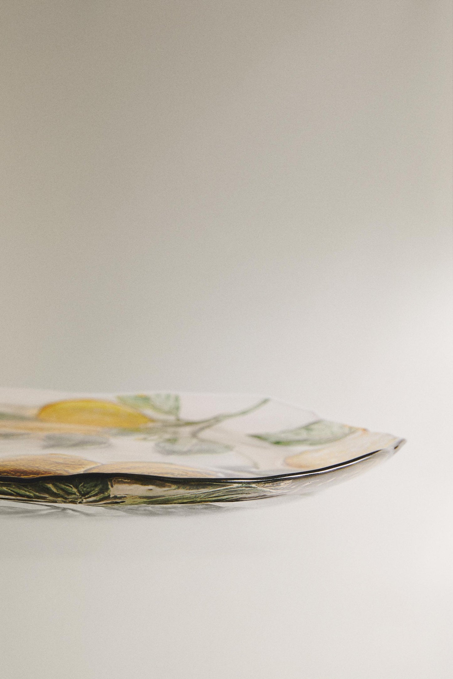 Serveware, dessert plate, glass, lemon, 11in