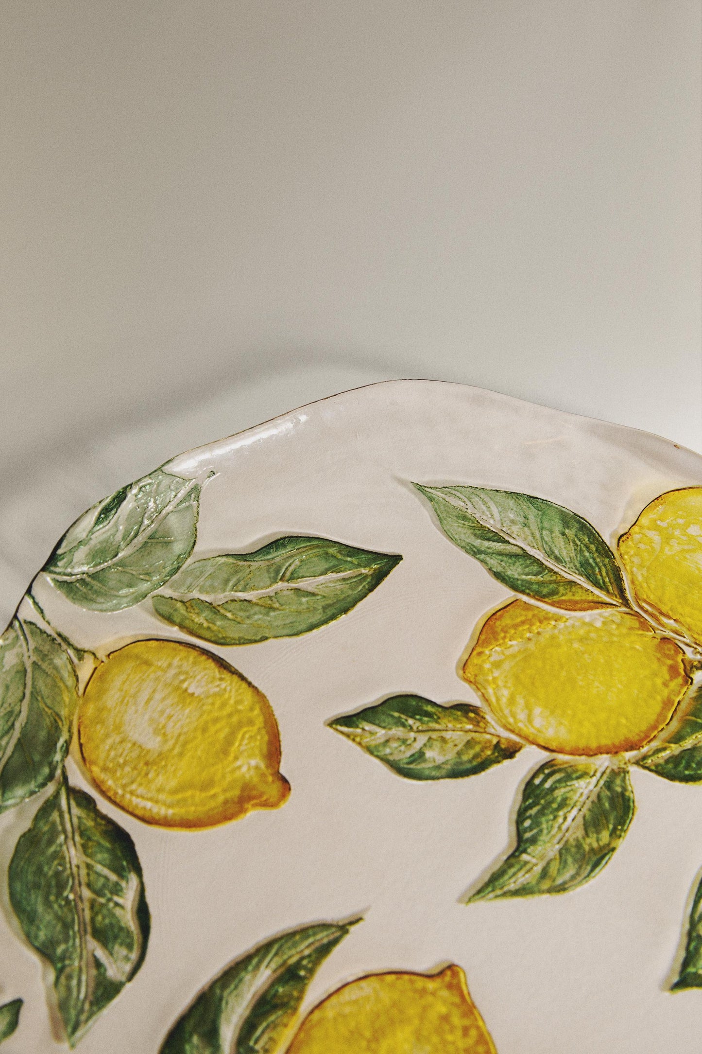 Serveware, dessert plate, glass, lemon, 11in