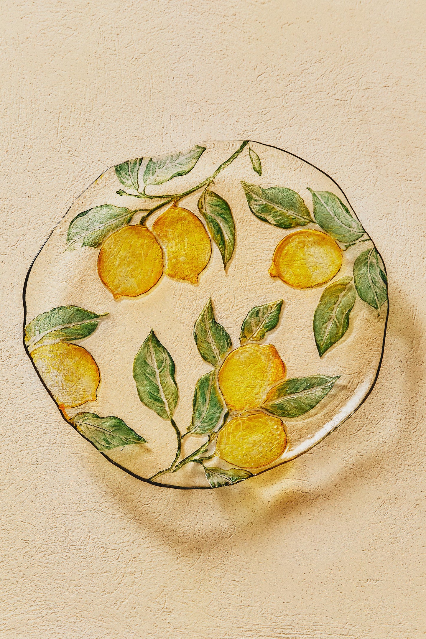 Serveware, dessert plate, glass, lemon, 11in