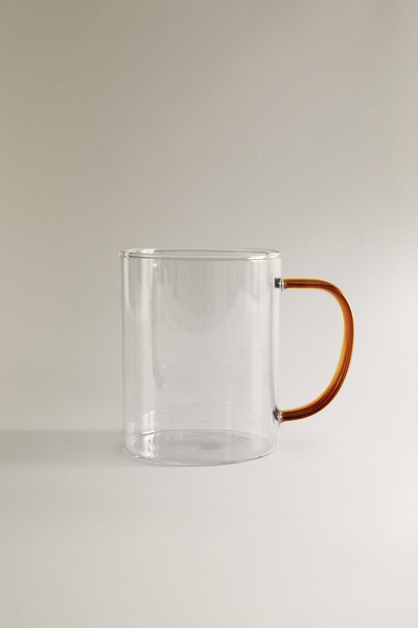 Drinkware, mug, borosilicate glass, colored handle