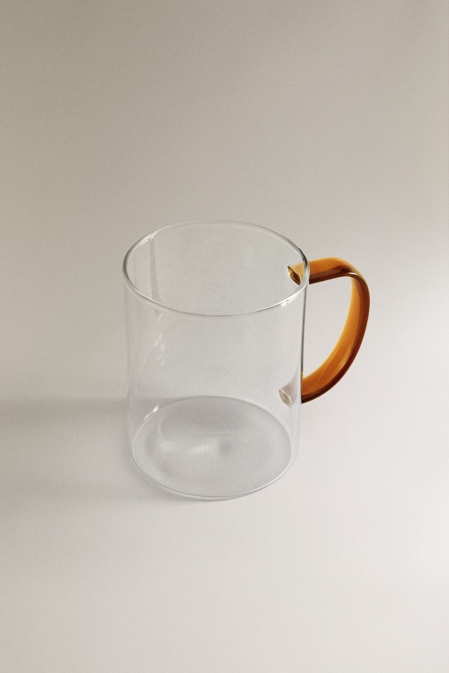 Drinkware, mug, borosilicate glass, colored handle