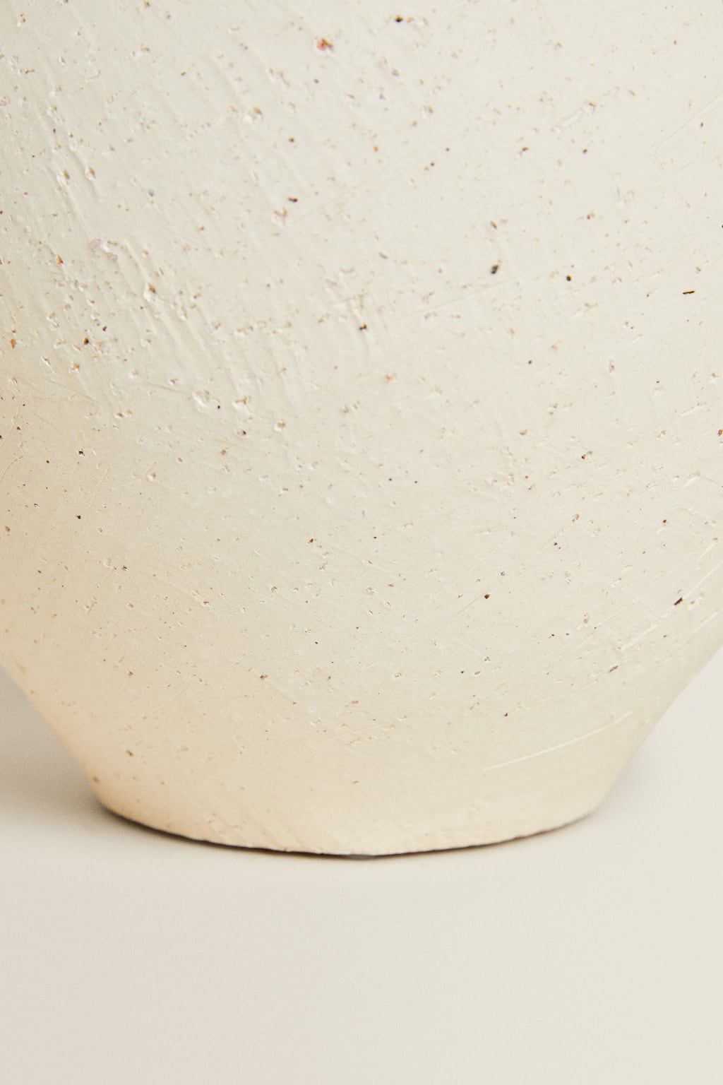 Vase, stoneware, textured pattern finish, gray