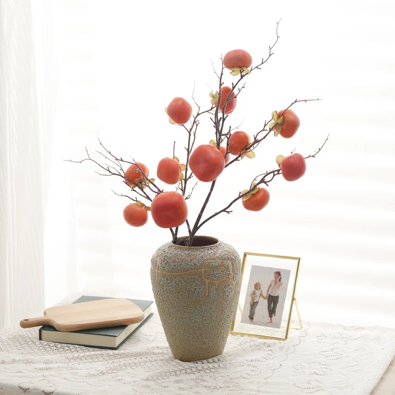 Artificial fruit stem, persimmon, stem 90cm
