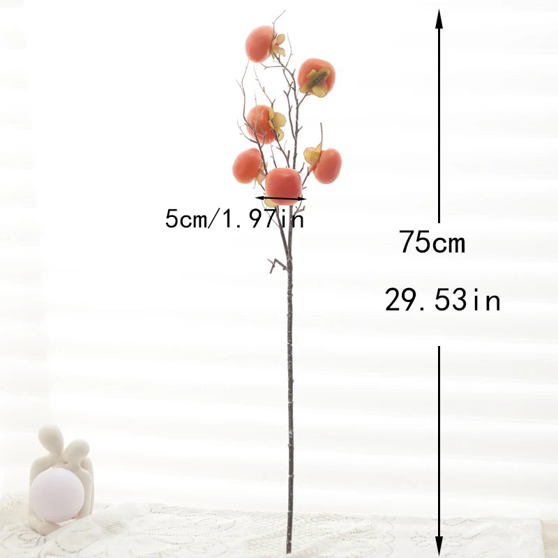 Artificial fruit stem, persimmon, stem 90cm