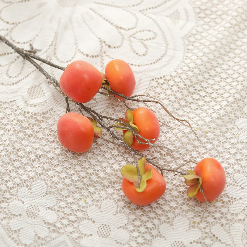 Artificial fruit stem, persimmon, stem 90cm