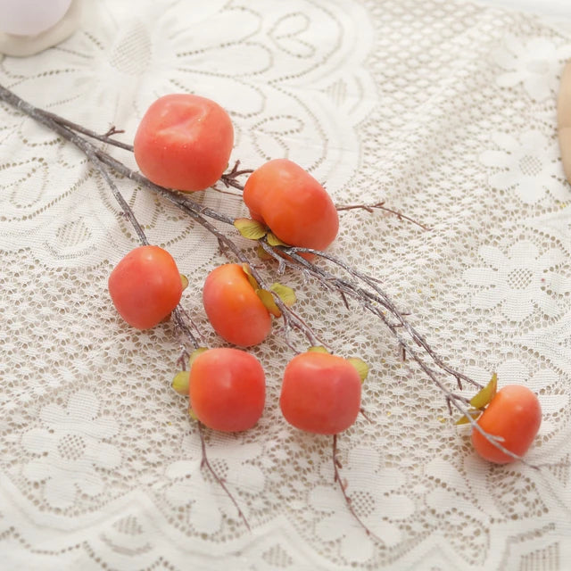 Artificial fruit stem, persimmon, stem 90cm