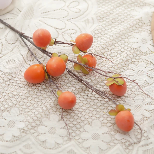 Artificial fruit stem, persimmon, stem 90cm