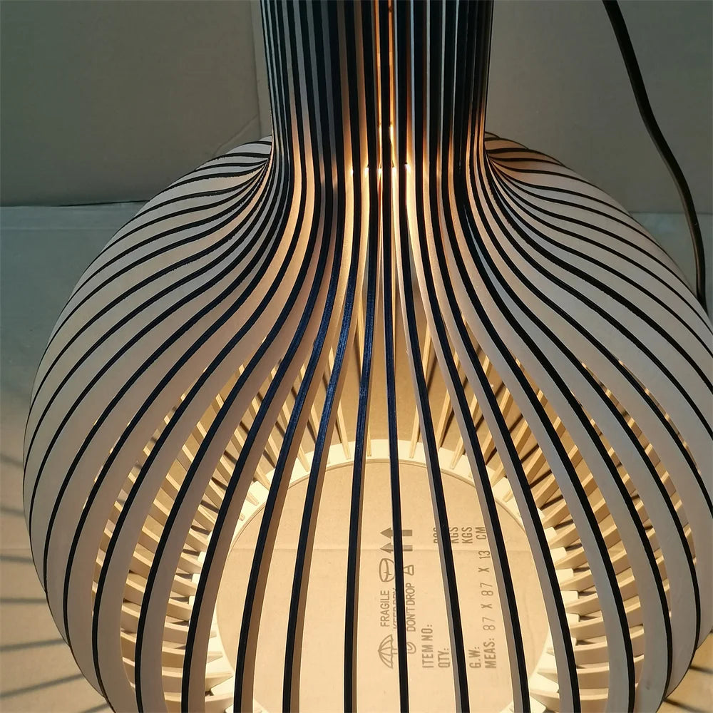 Pendant lamp, art wood, butternut squash pendant lamp shade, d.35/45/55, no bulb