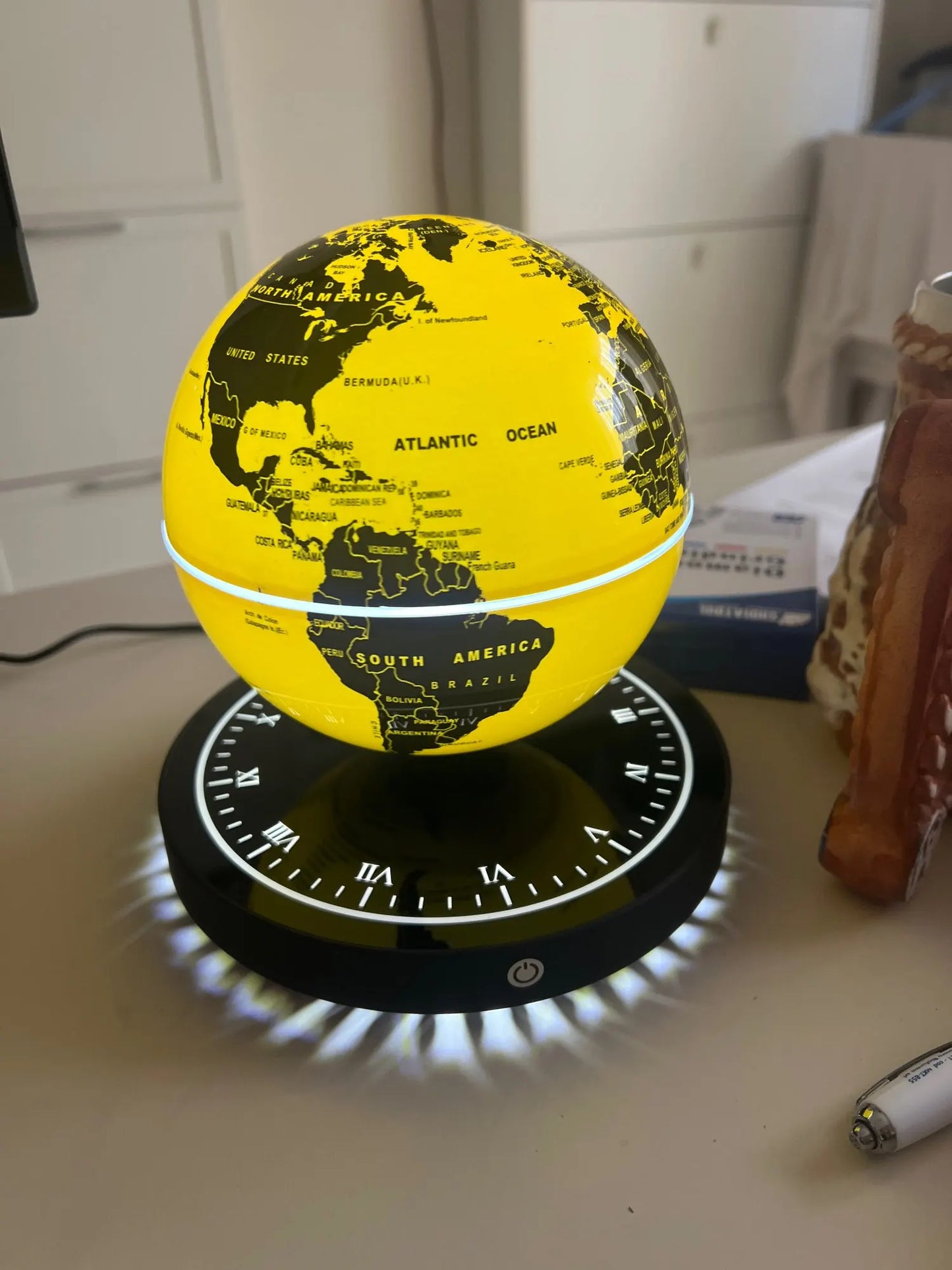 LED light, magnetic floating globe, D.14cm