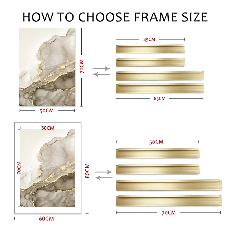 Wall art frame, set of metal hanging frame with inner canvas stretching frame