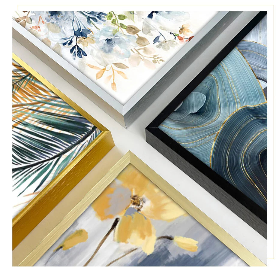 Wall art frame, set of metal hanging frame with inner canvas stretching frame