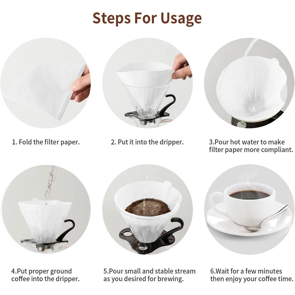 Coffee filters, disposable, paper coffee filters 100ct