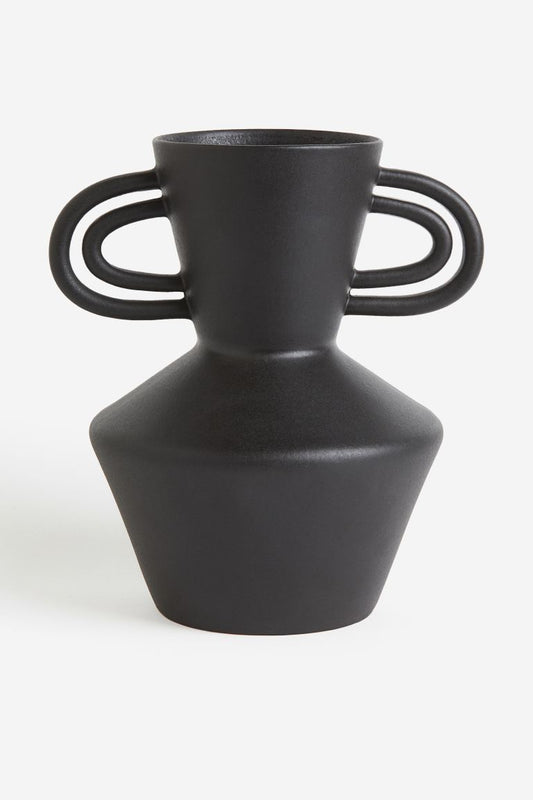 Vase, Portugal terracotta vase, black