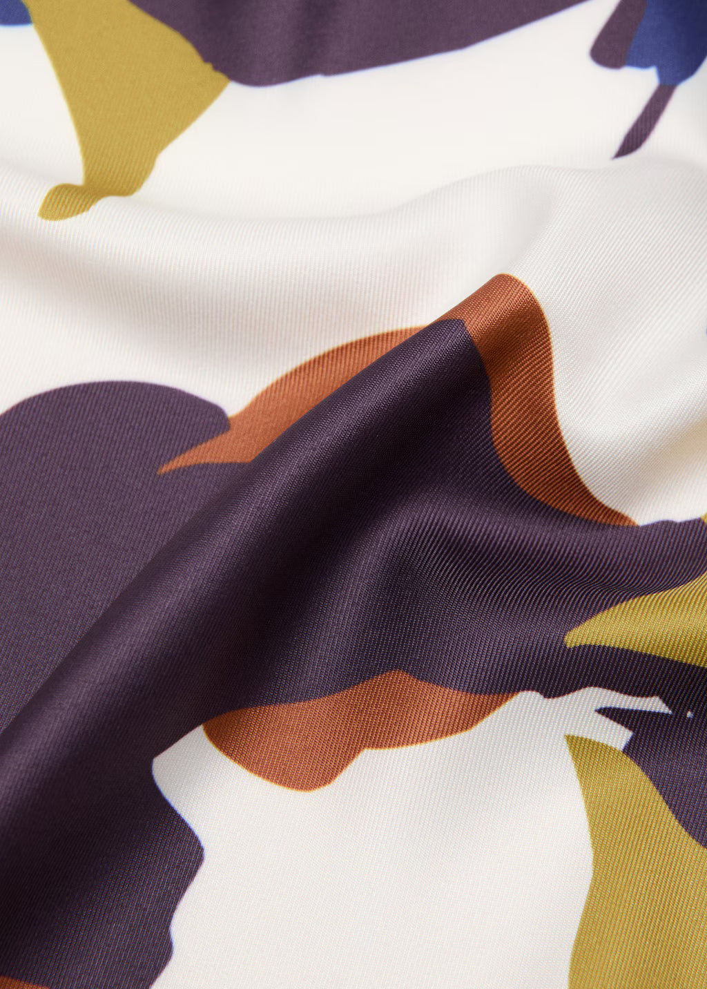 Scarf, satin effect, floral print, 27.56 in