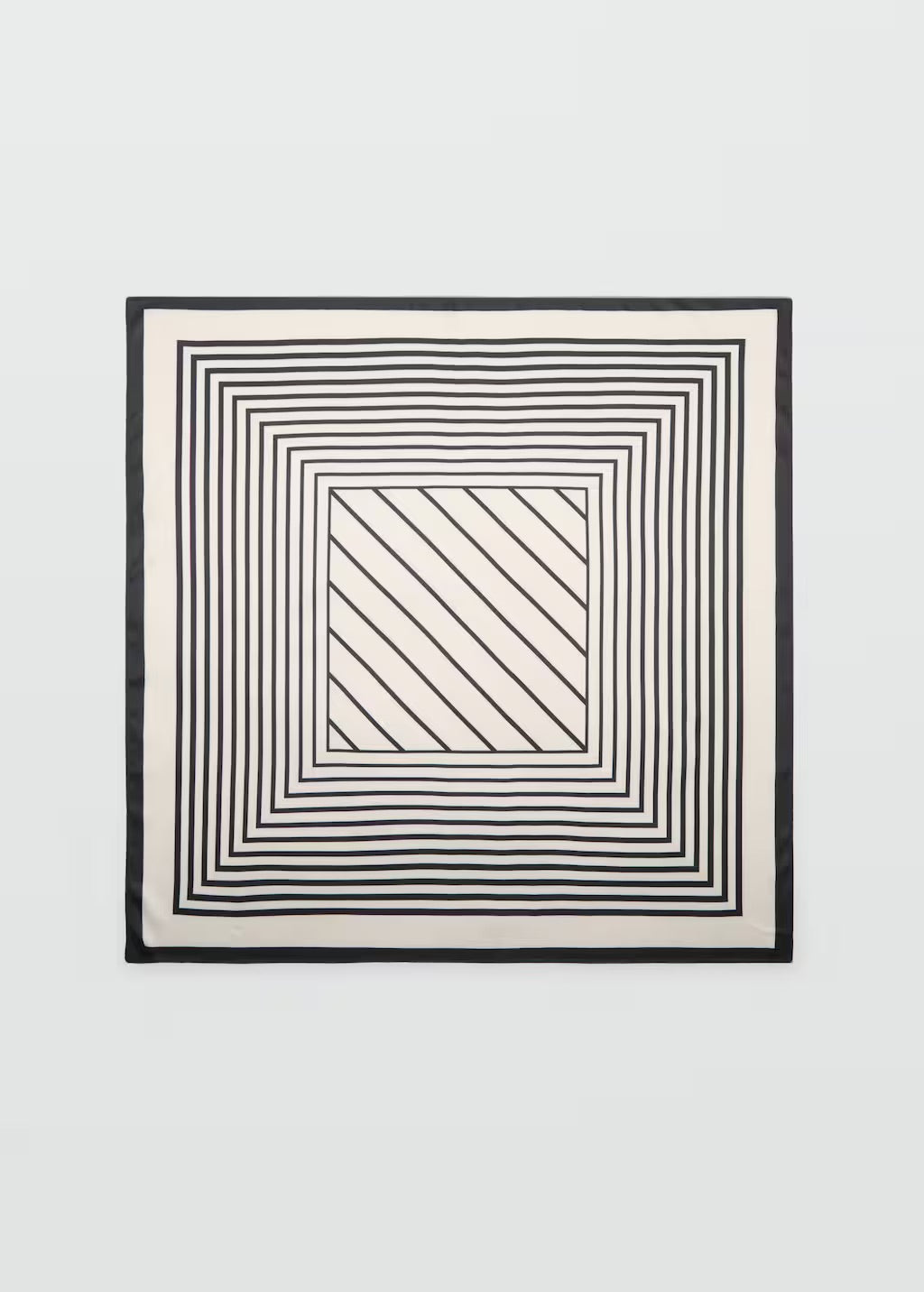Scarf, satin effect, striped print, 27.56 in