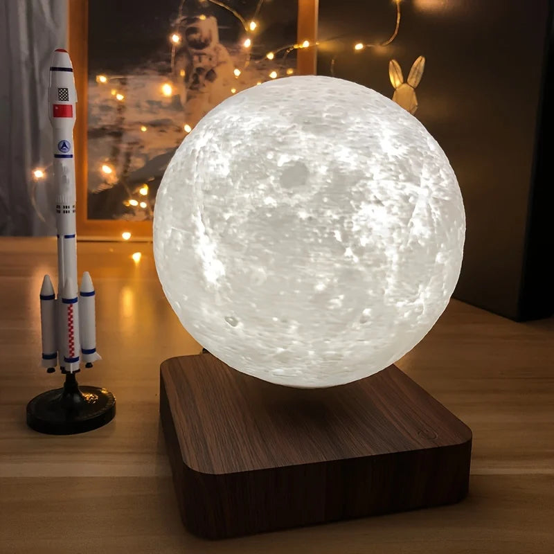 LED light, magnetic floating moon, D.14cm