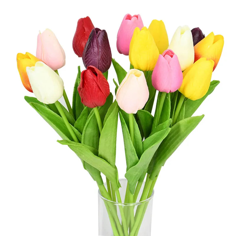 Artificial bouquet, tulip, stem 34cm, pack 10