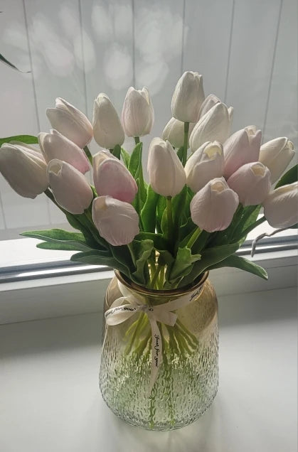 Artificial bouquet, tulip 10pcs, 13.25"