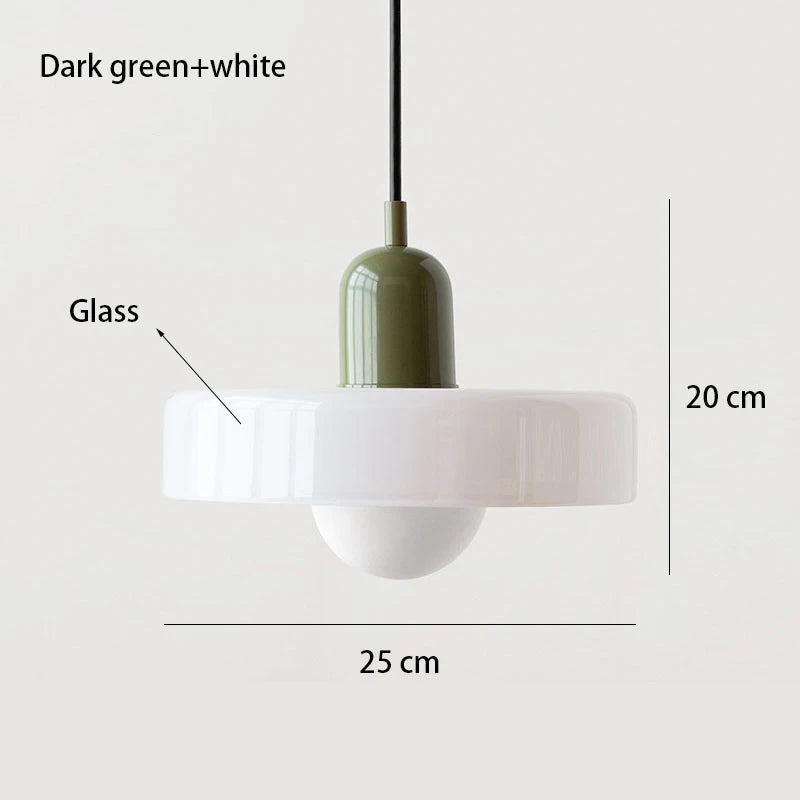 Pendant lamp, colorful glass, d25, no bulb