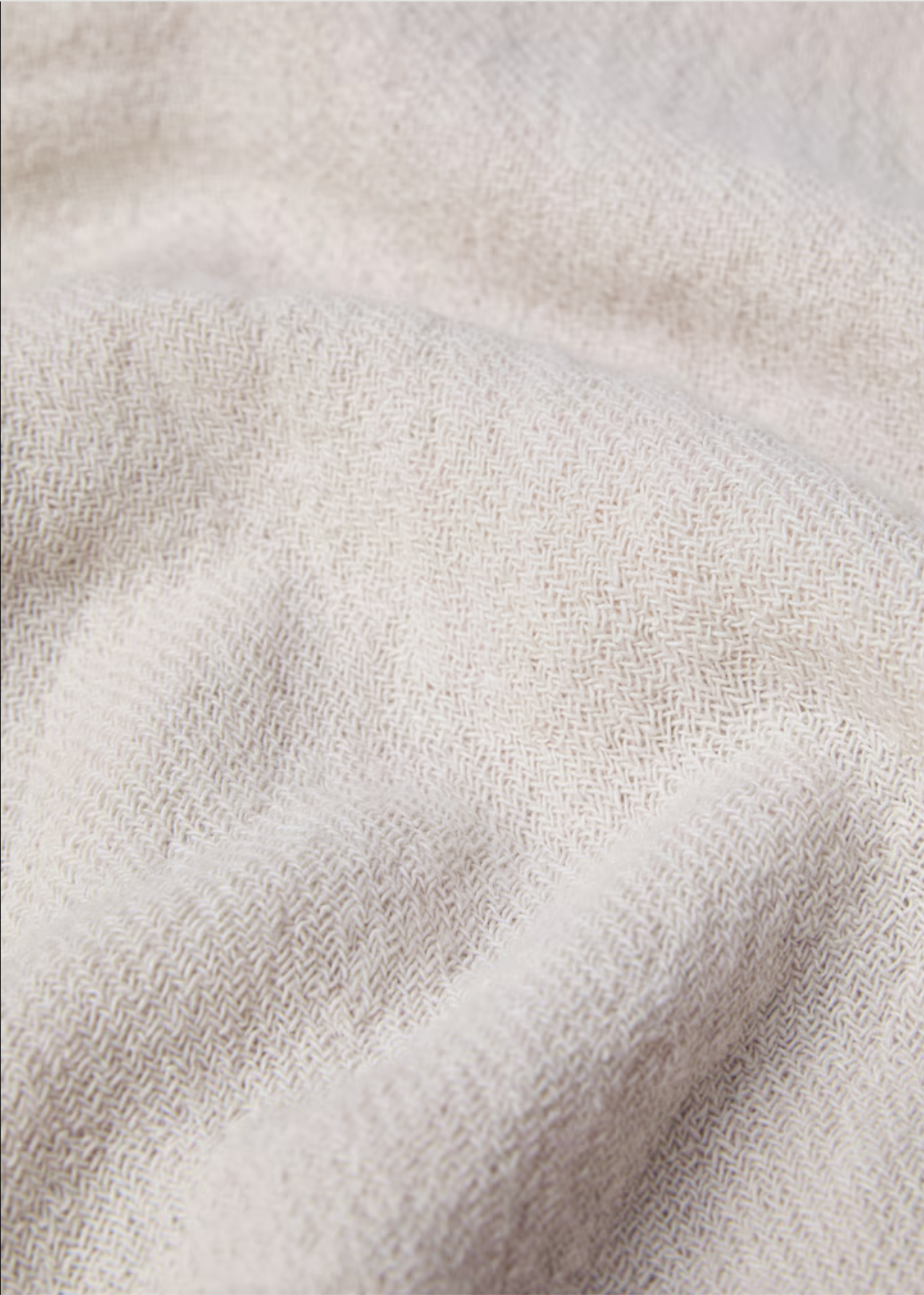 Throw blanket, cotton-linen, fringed finish, 51x70.8"