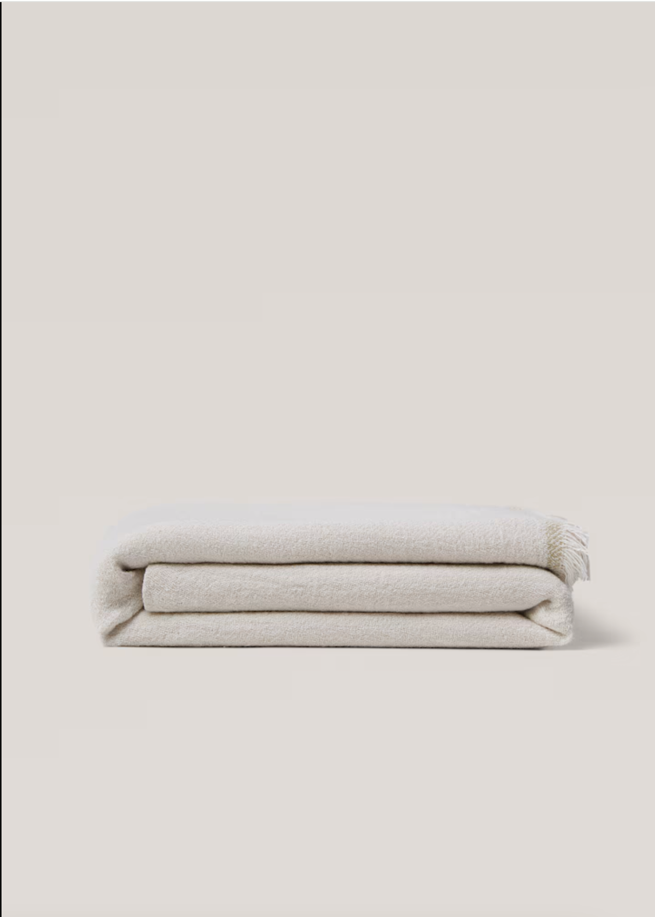Throw blanket, cotton-linen, fringed finish, 51x70.8"