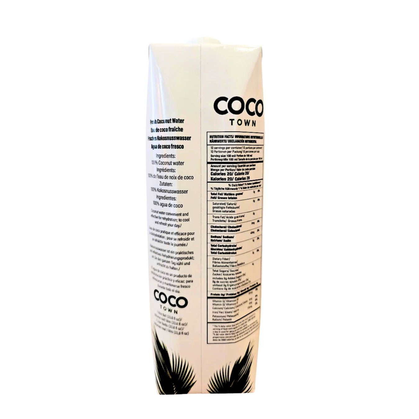 Coconut water, Cocotown, natural coconut water 1000 ml, pack of 2