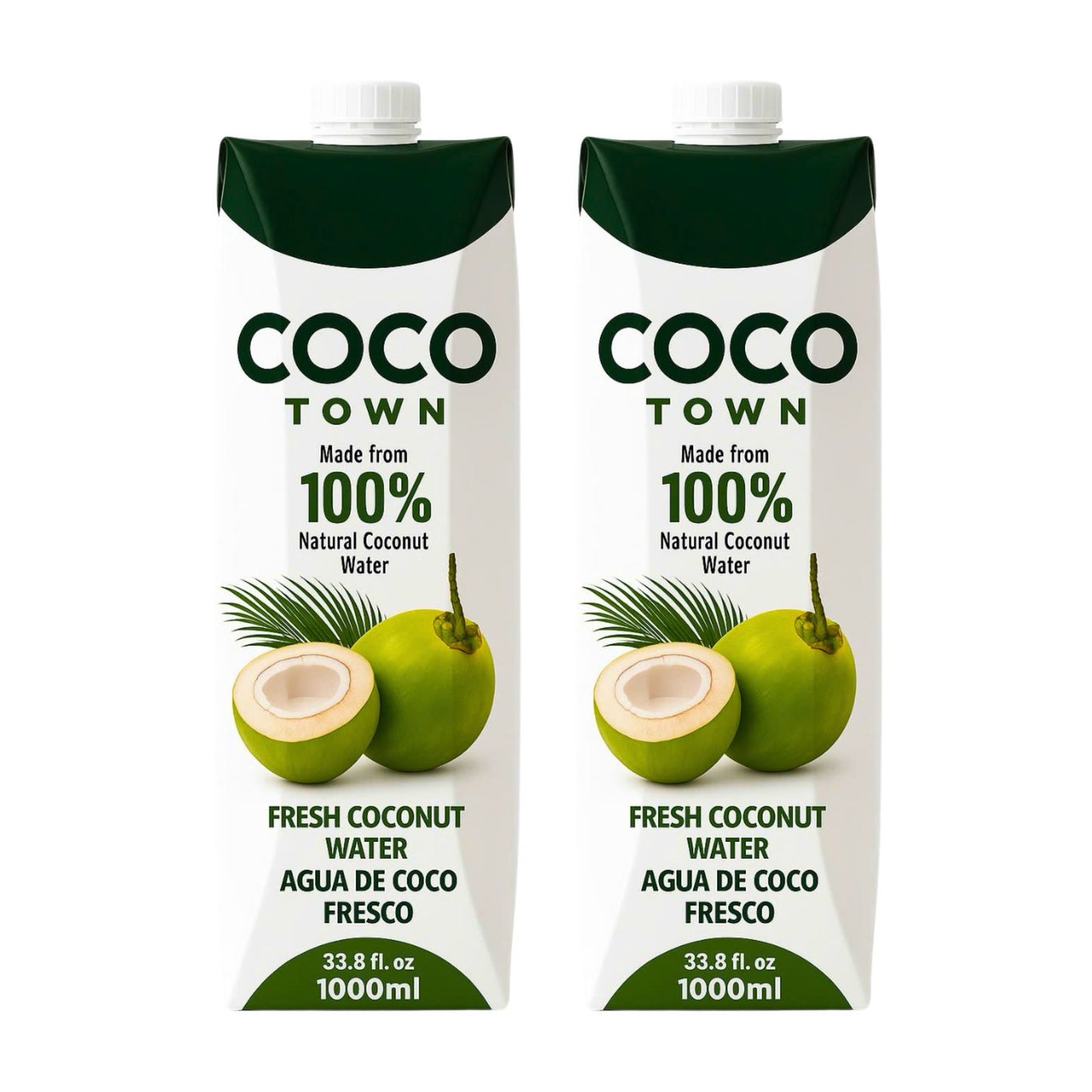 Coconut water, Cocotown, natural coconut water 1000 ml, pack of 2