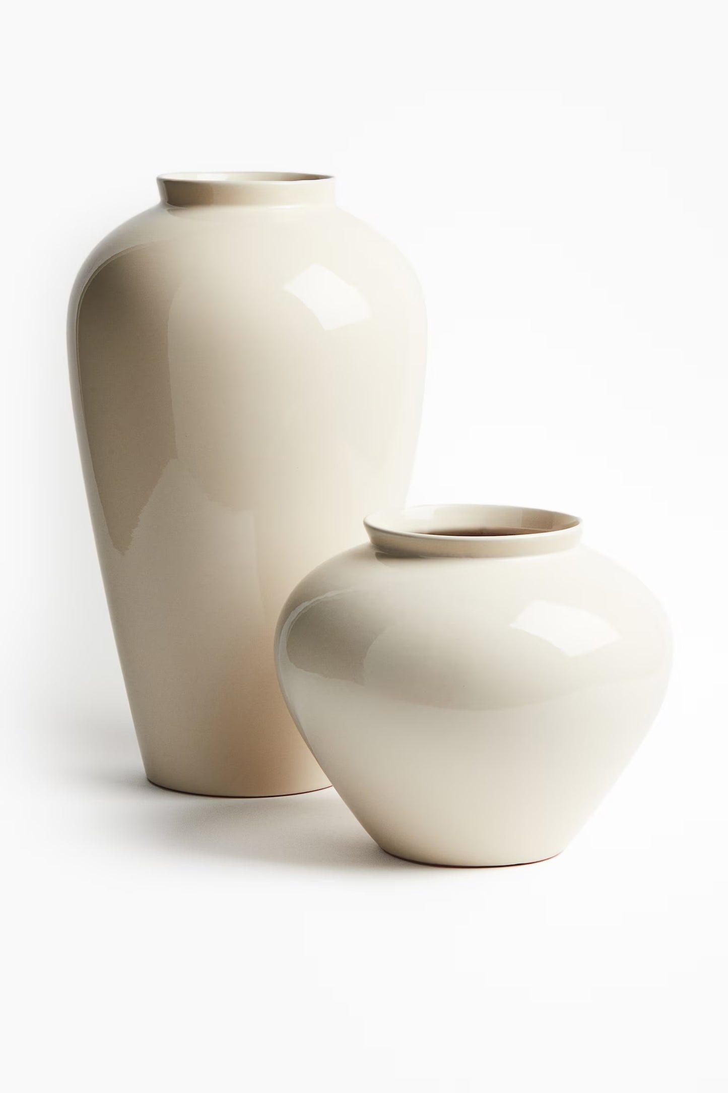 Vase, terracotta vase, cream taupe