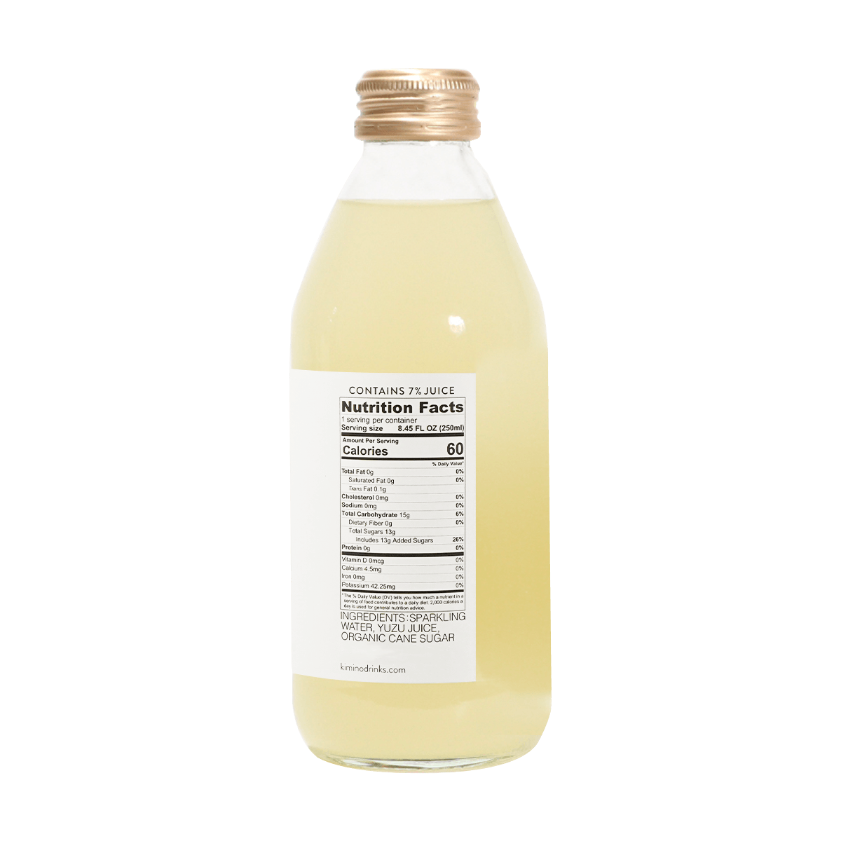Soda, Kimino sparkling juice, yuzu, 8.45oz, pack of 2