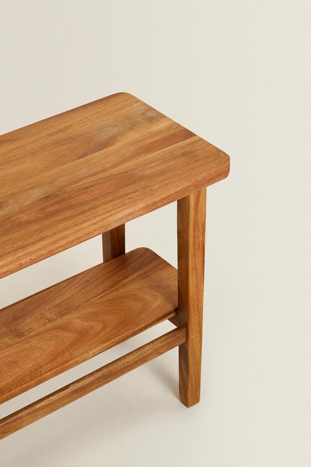 Bench, acacia, length 21.6"
