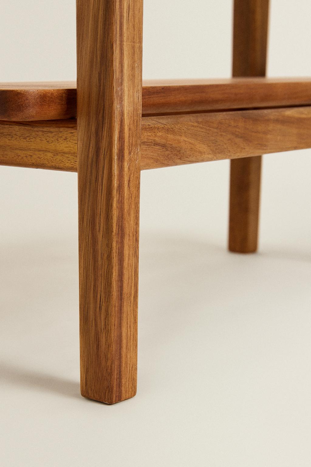 Bench, acacia, length 21.6"