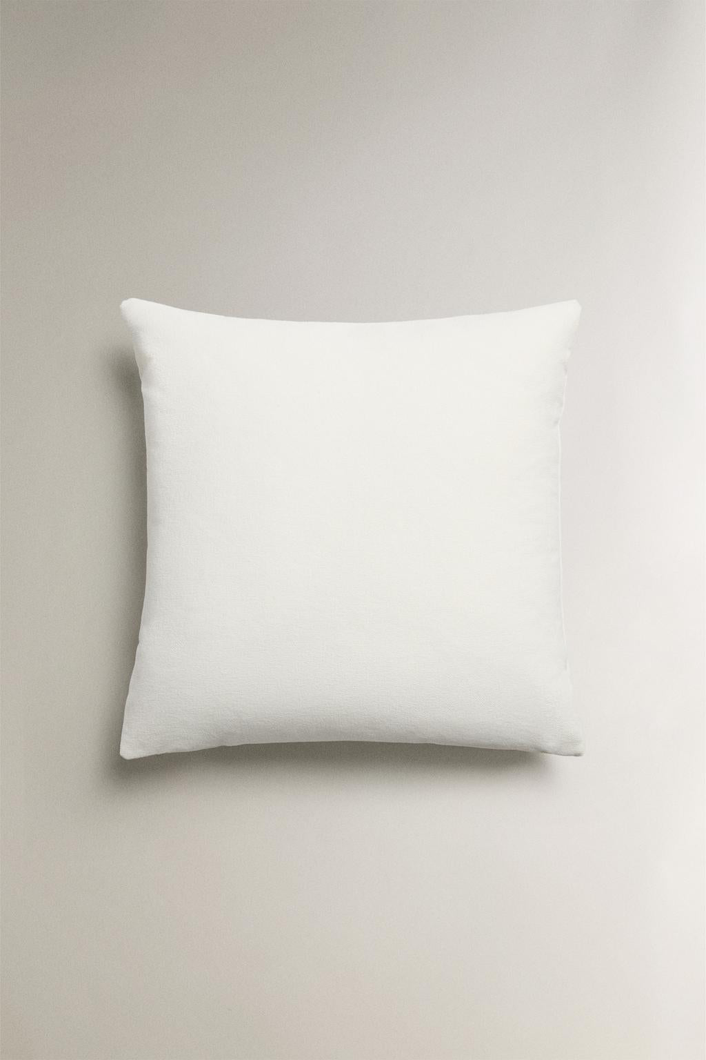 Throw pillow cover, embroidered fruits and florals, 17.5x17.5"