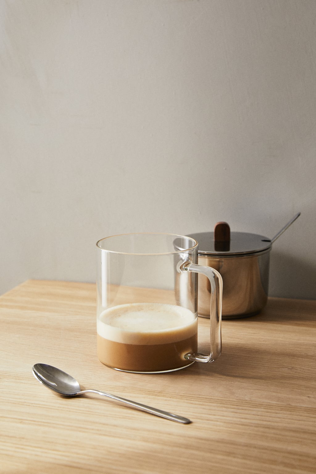Drinkware, mug, borosilicate glass, 3.9"