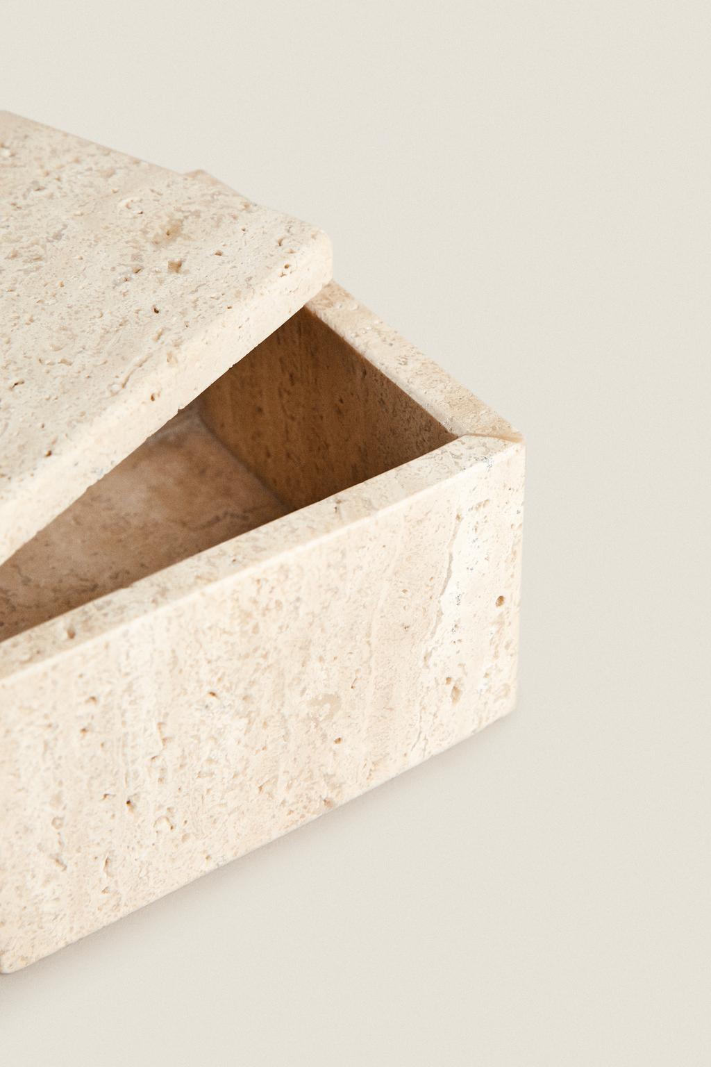 Storage box, marble, square