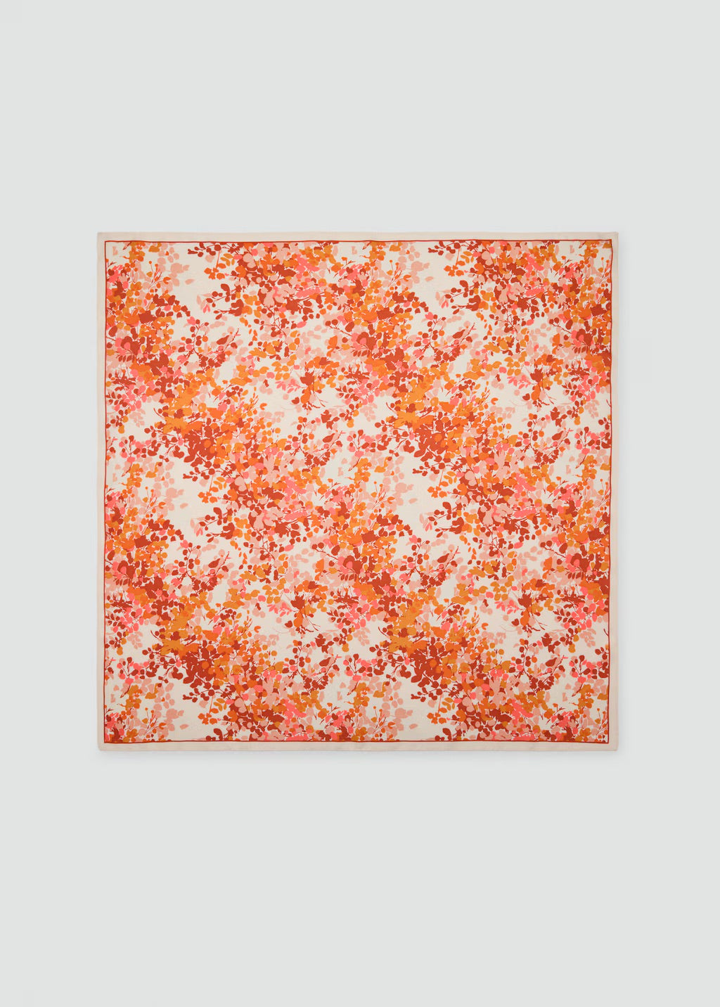 Scarf, satin effect, floral print, 27.56 in