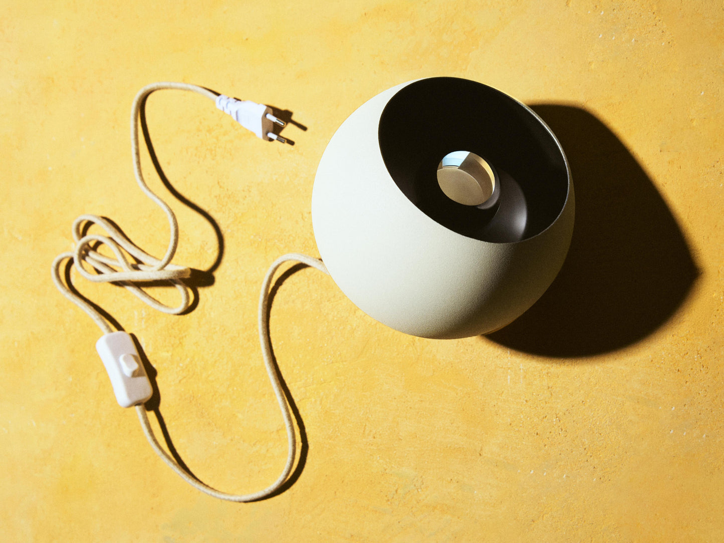 Desk lamp, metal, semi-sphere, 7.1"