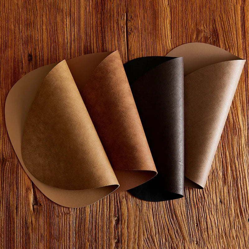 Placemat, PU leather, set of placemat and coaster