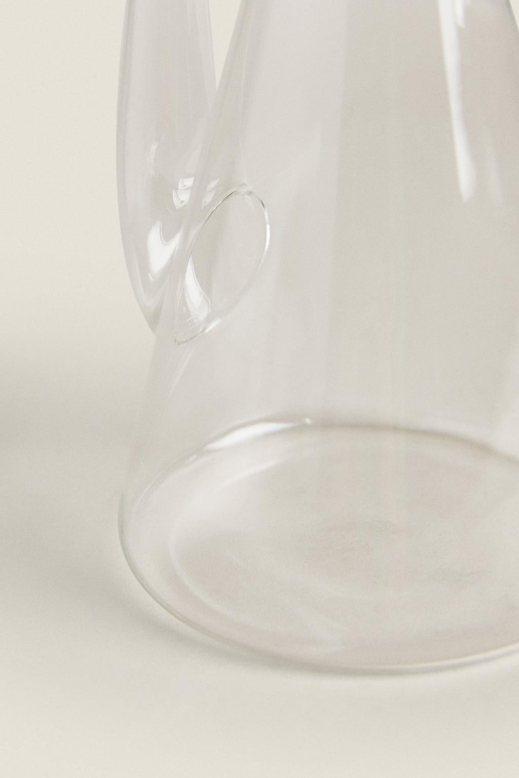 Cruet, borosilicate glass, side handle