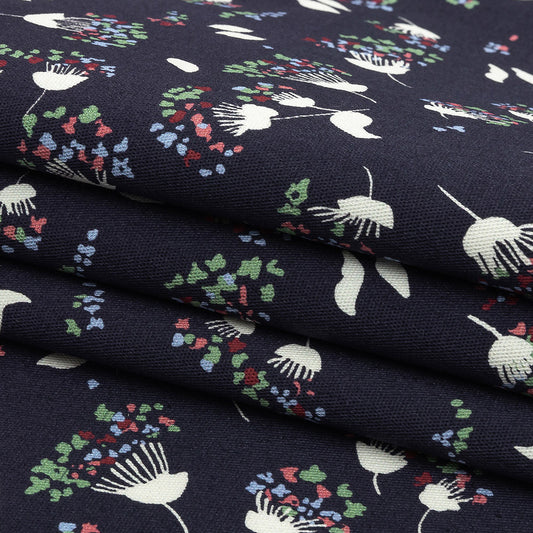 Fabric, stretch cotton twill, dandelion, $19.99/yard