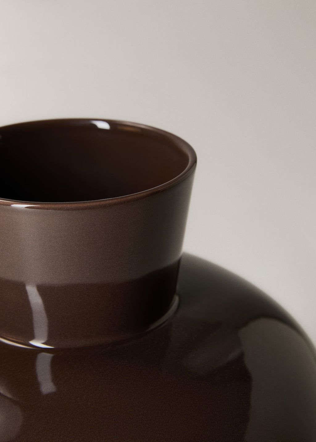 Vase, stoneware, glossy enamel finish