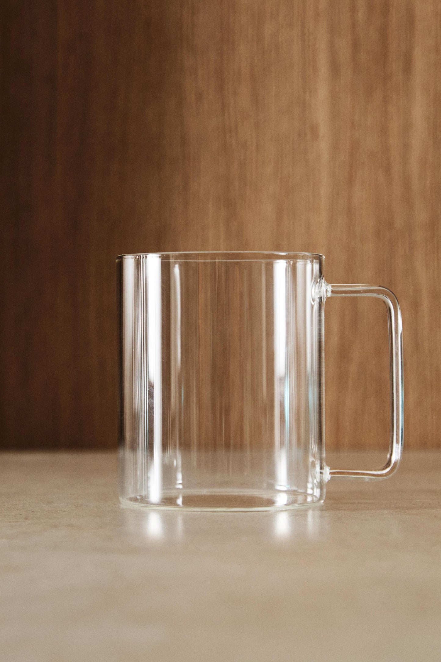 Drinkware, mug, borosilicate glass, 3.9"